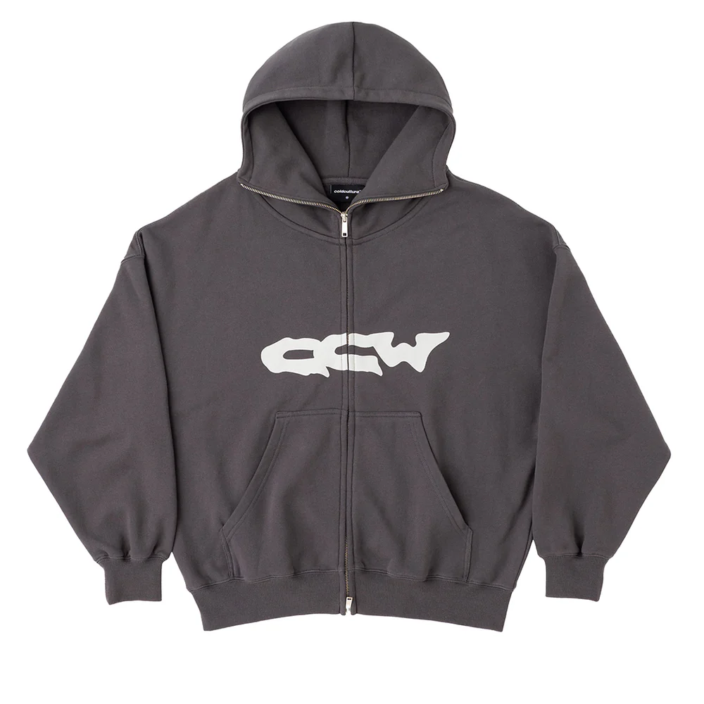 GLOBETROTTER ZIP HOODIE GREY GLOBETROTTER ZIP HOODIE GREY