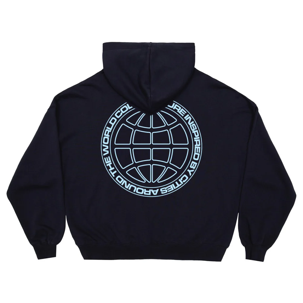 Globe Hoodie Blue Ocean Globe Hoodie Blue Ocean