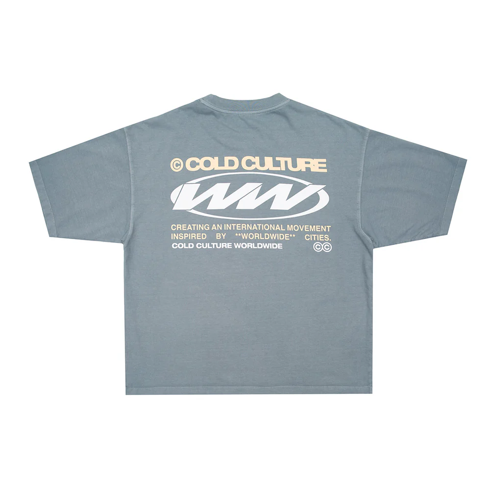 Cold Culture Worldwide Circle Tee Steel Grey Cold Culture Worldwide Circle Tee Steel Grey