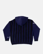 STRUCTURE KNIT HOODIE MIDNIGHT BLUE