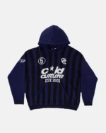 STRUCTURE KNIT HOODIE MIDNIGHT BLUE