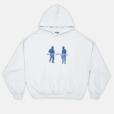 SILHOUETTES HOODIE WHITE BLUE