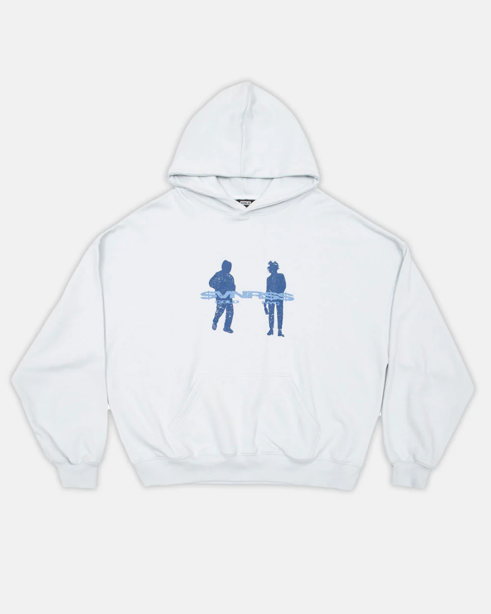 SILHOUETTES HOODIE WHITE BLUE SILHOUETTES HOODIE WHITE BLUE