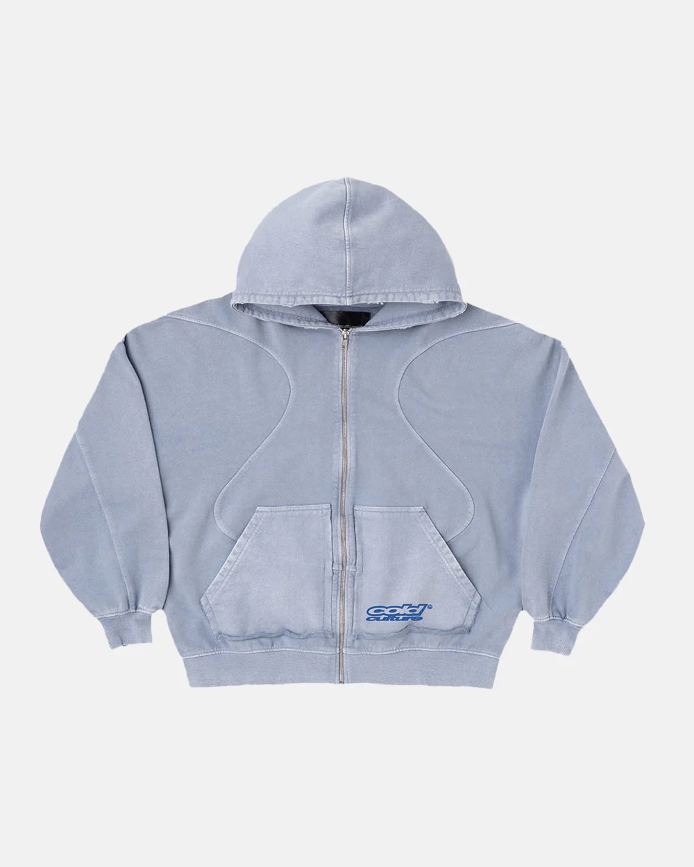 SHAPES ZIP HOODIE +WASHED COOL BLUE SHAPES ZIP HOODIE +WASHED COOL BLUE